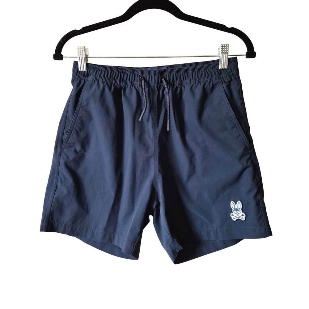 Psycho Bunny Boys Navy Blue Swim Trunks Board Shorts XL 18-20 Embroidered Logo